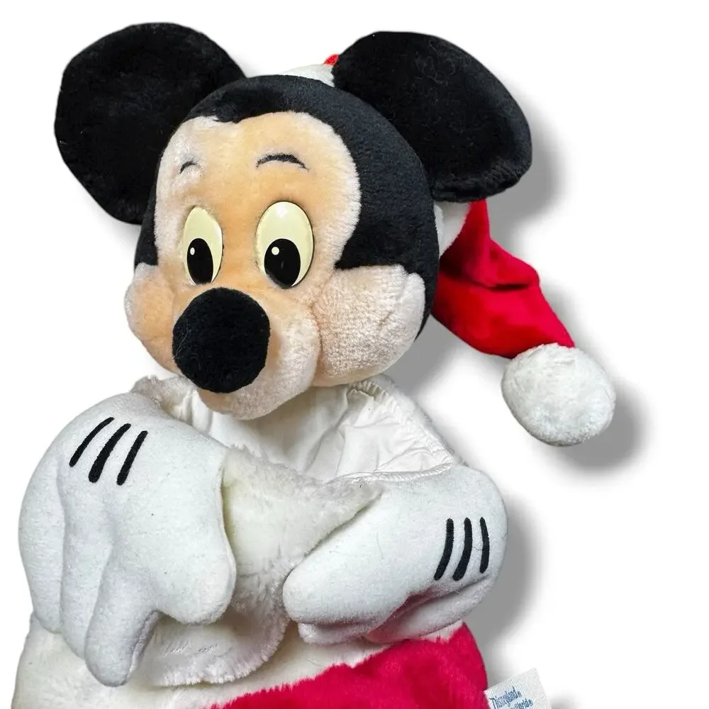 Disney Mickey Mouse 3D Plush Stocking —‎ Vintage Christmas Decor 22” Disneyland